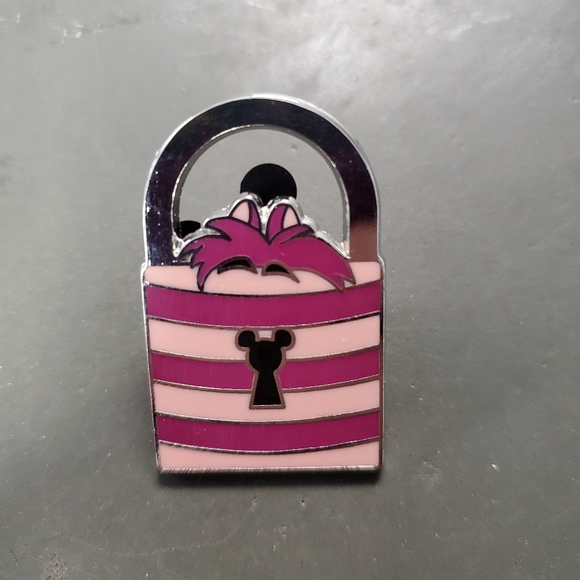 SOLD Cheshire cat handbag pin